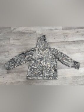 Akimbo Hoodie Jacket Zip Up Realtree Edge Camo Boxy Hunting Pullover Men Large